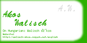 akos walisch business card